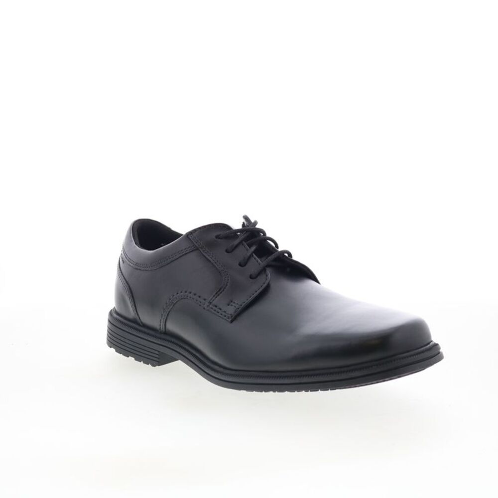 Rockport Mens Robinsyn Waterproof Plain Toe Black Shoes (NWT) - Picture 2 of 7